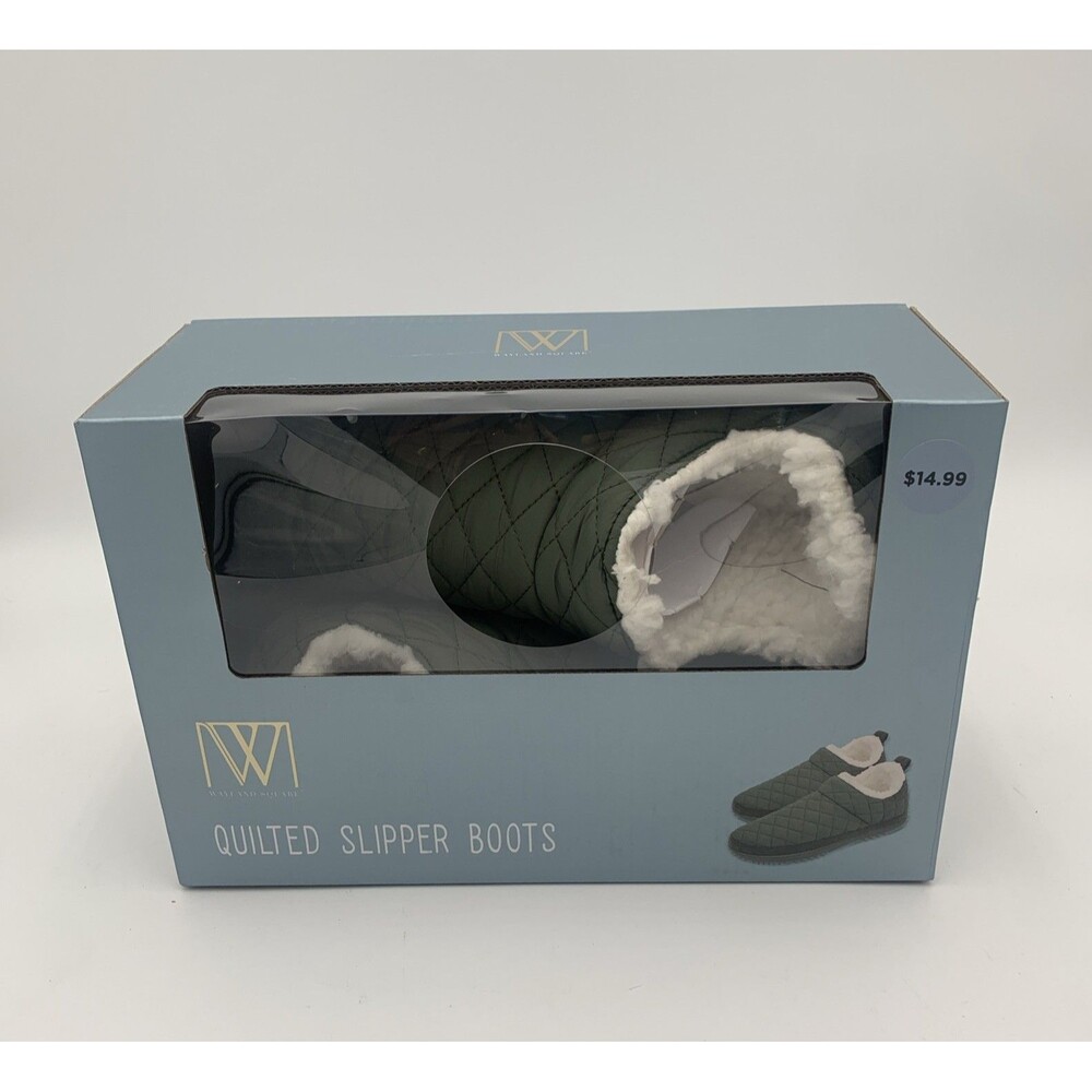 Wayland Square Women's Memory Foam Slippers, size M( 9-10) green